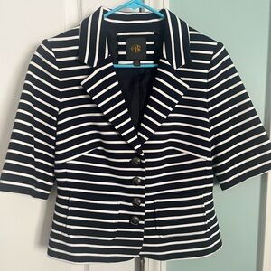 The Limited Navy and White Striped Blazer